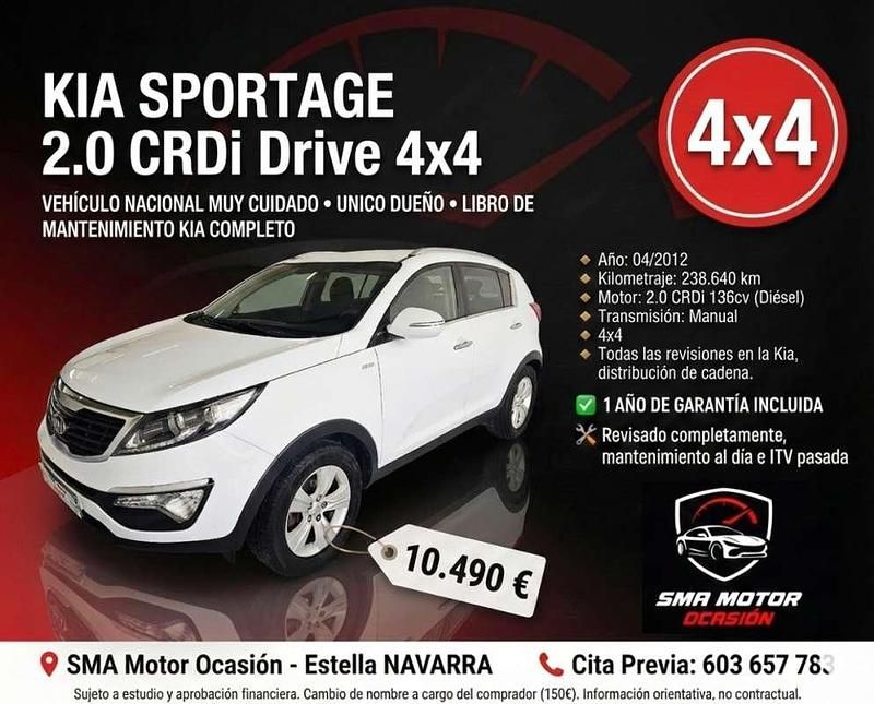 Usado Kia Sportage 136 CV (100 kW) 2012 Blanco SUV