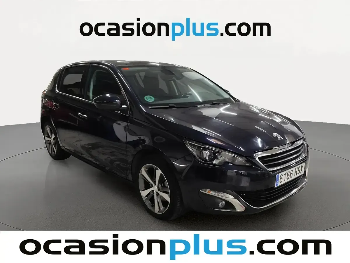 Usado Peugeot 308 Allure 125 CV (91 kW) 2013 Azul Utilitario