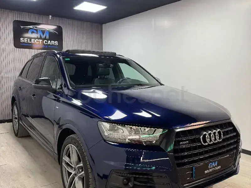Usado Audi Q7 S-Line 286 CV (210 kW) 2019 Azul SUV