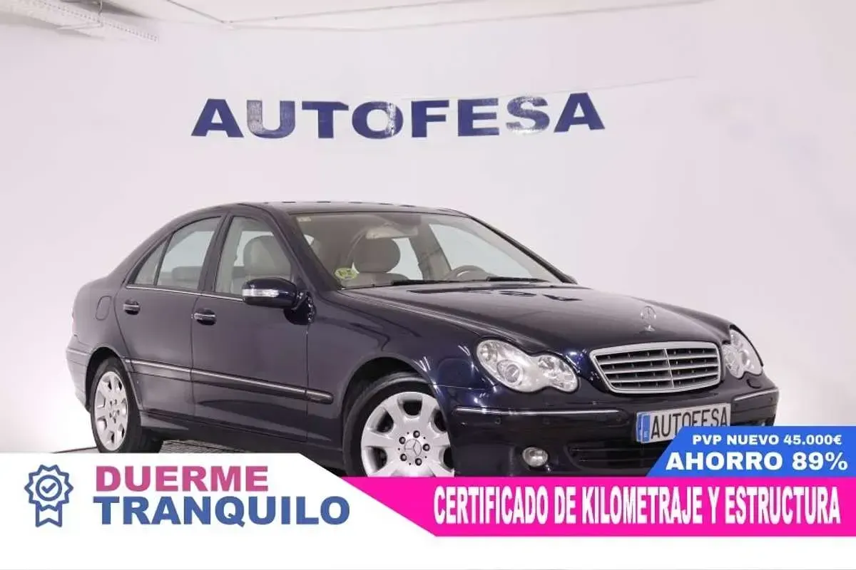 Usado Mercedes C230 Elegance 204 CV (150 kW) 2005 Azul Berlina