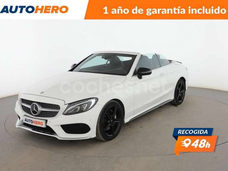 Blanco Usado 2016 Mercedes C220 AMG line Descapotable | 29.599 € (Caro) - Imagen 1/3