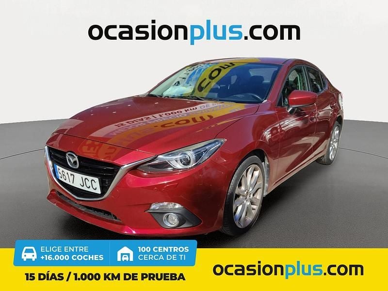 Rojo Usado 2015 Mazda 3 Luxury Berlina | 12.490 € (Precio justo) - Imagen 1/4