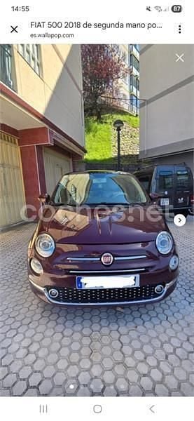 Usado Fiat 500 Lounge 105 CV (77 kW) 2018 Granate Berlina