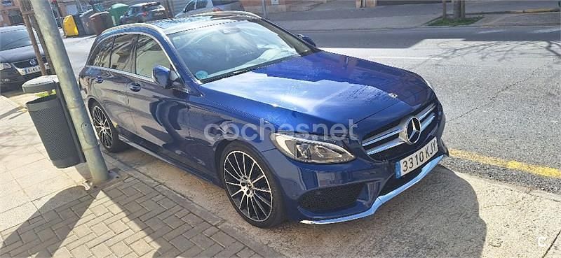 Usado Mercedes C220 170 CV (125 kW) 2018 Azul Familiar