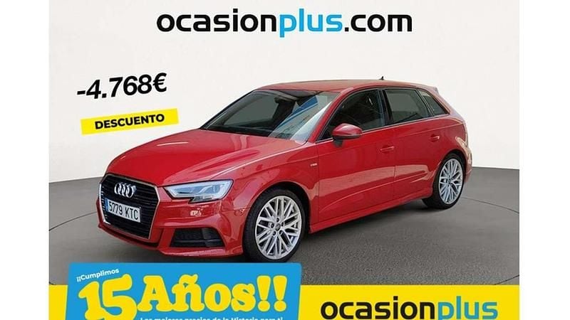 Rojo Usado 2019 Audi A3 Sportback S-Line Utilitario | 17.289 € (Buen precio) - Imagen 1/4