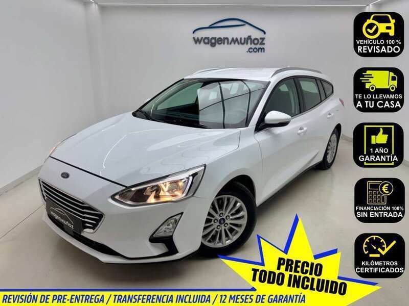 Blanco Usado 2018 Ford Focus Titanium Familiar | 12.400 € (Precio justo) - Imagen 1/4