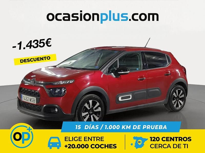 Rojo Usado 2024 Citroën C3 PureTech Berlina | 13.150 € (Precio justo) - Imagen 1/4