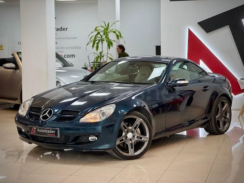 Usado Mercedes SLK350 272 CV (200 kW) 2004 Azul Descapotable