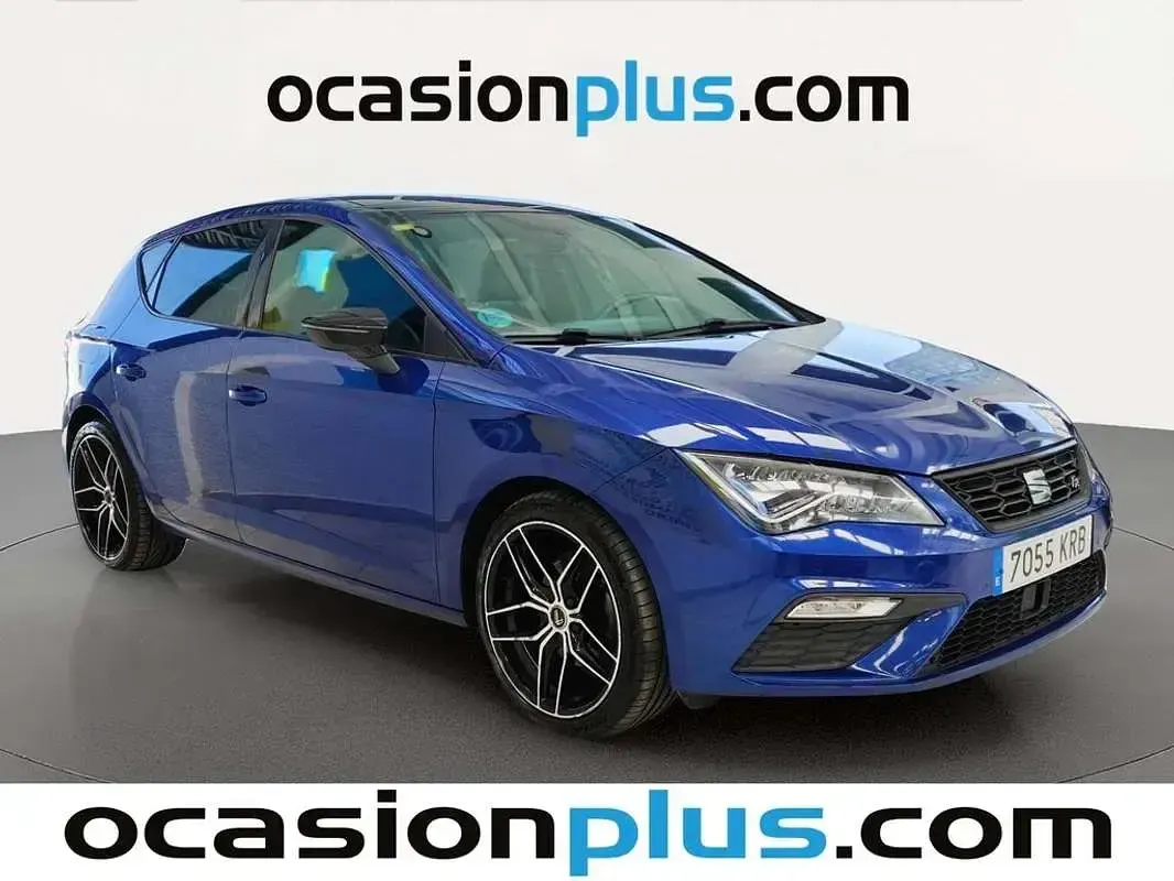 Usado Seat Leon FR 130 CV (95 kW) 2018 Azul Utilitario