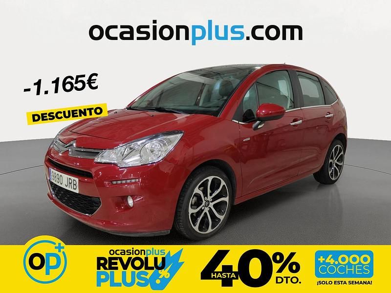 Usado Citroën C3 Exclusive 99 CV (72 kW) 2016 Rojo Berlina