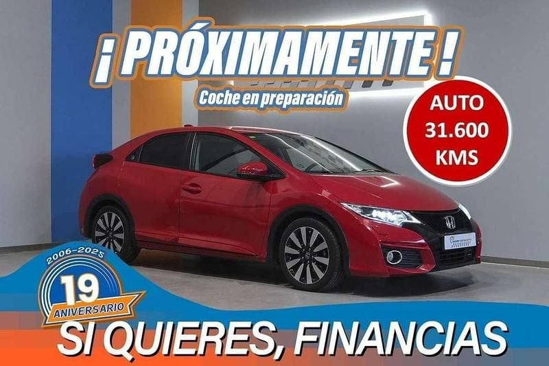 Rojo Usado 2015 Honda Civic Lifestyle Berlina | 16.900 € (Precio justo) - Imagen 1/4