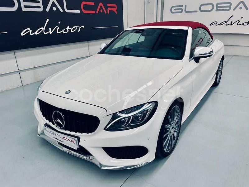 Blanco Usado 2017 Mercedes C220 Descapotable | 29.900 € (Un poco caro) - Imagen 1/4