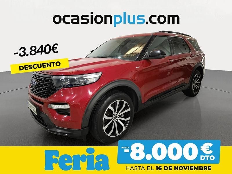 Rojo Usado 2021 Ford Explorer ST-Line SUV | 42.250 € (Precio justo) - Imagen 1/4