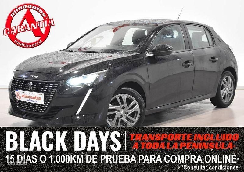Usado Peugeot 208 Active 101 CV (74 kW) 2022 Negro Utilitario