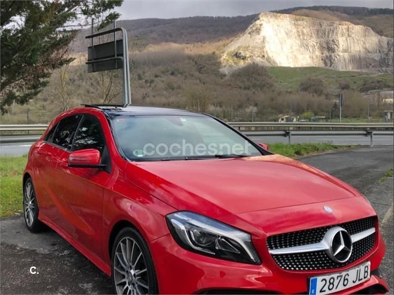 Usado Mercedes A200 AMG line 136 CV (100 kW) 2016 Rojo Berlina