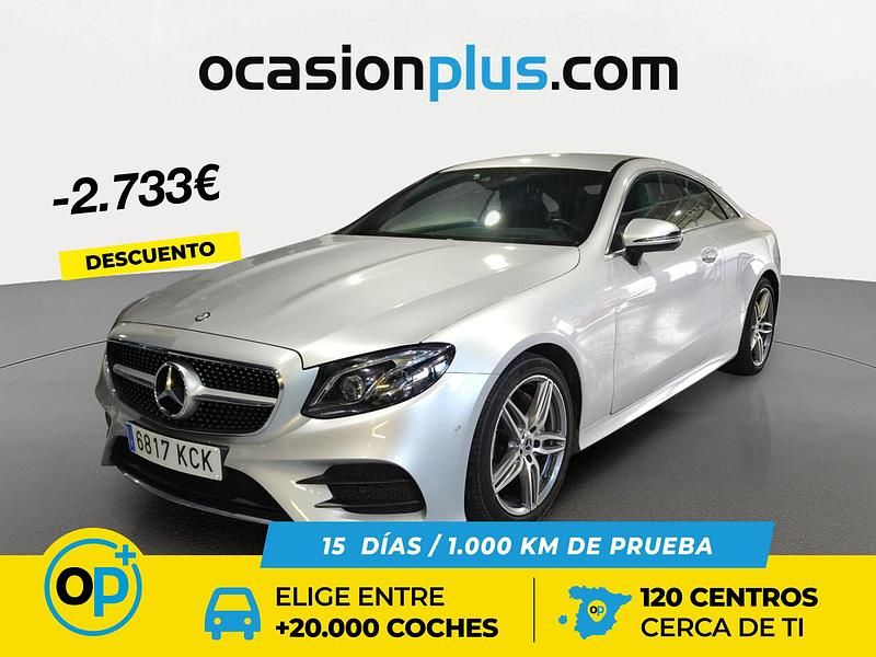 Gris plata Usado 2017 Mercedes E220 AMG Coupe | 34.167 € (Un poco caro) - Imagen 1/4