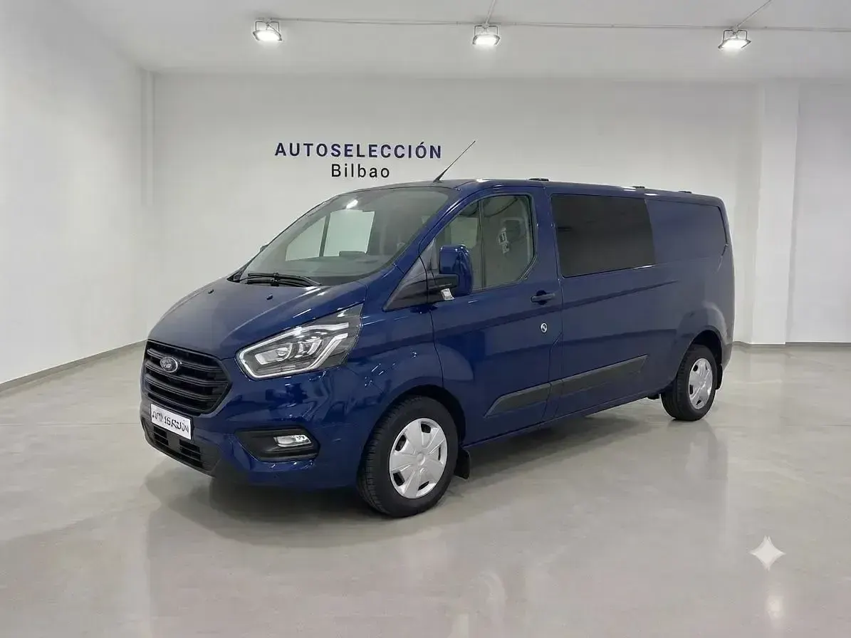 Usado Ford Transit Custom Trend 130 CV (95 kW) 2019 Azul Familiar