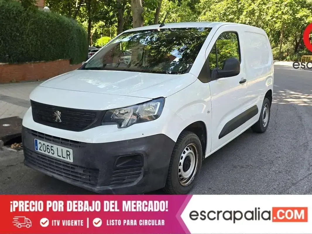 Usado Peugeot Partner S 75 CV (55 kW) 2020 Blanco Monovolumen