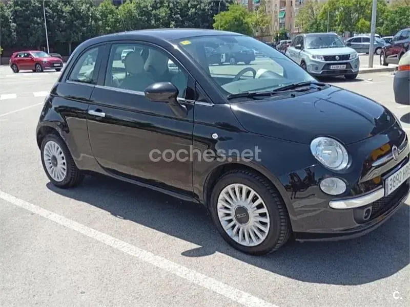 Usado Fiat 500 Lounge 69 CV (50 kW) 2013 Negro Berlina