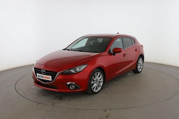 Rojo Usado 2017 Mazda 3 Luxury Berlina | 14.099 € (Precio justo) - Imagen 1/3