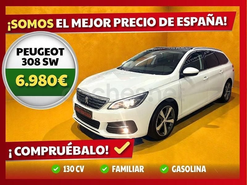 Usado Peugeot 308 SW Allure 130 CV (95 kW) 2017 Blanco Familiar