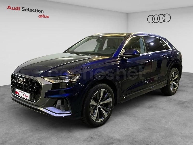 Usado Audi Q8 S-Line 286 CV (210 kW) 2019 Azul SUV