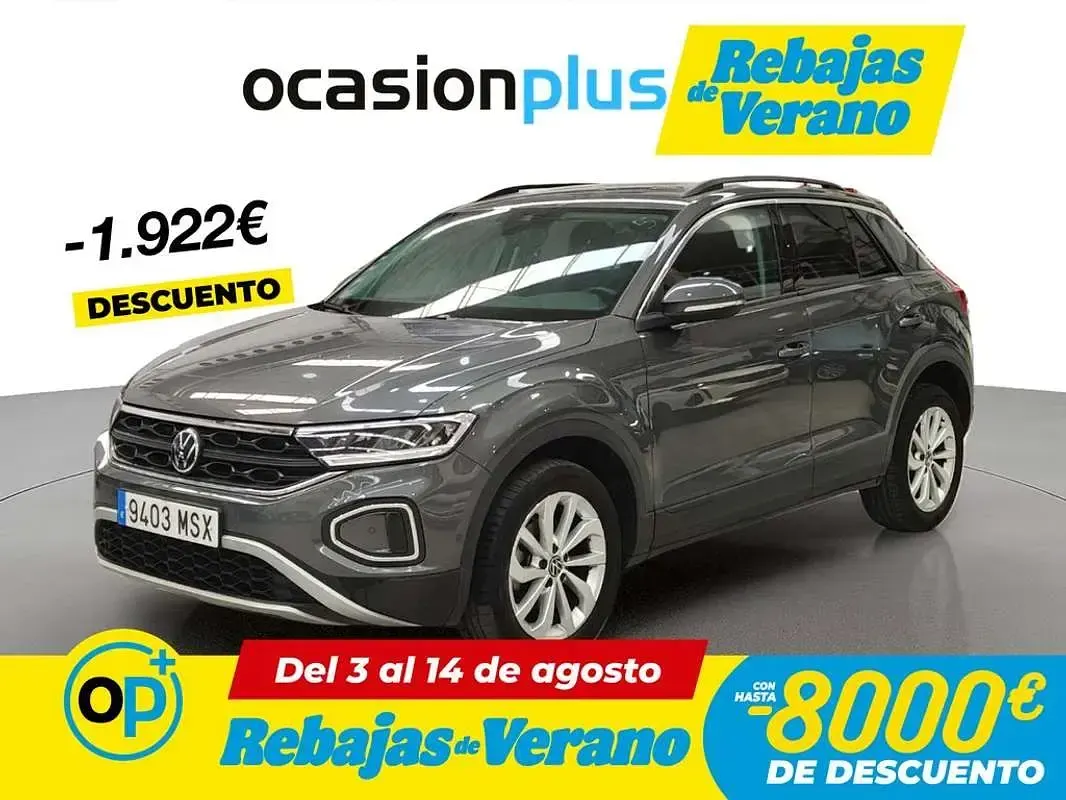 Usado VW T-Roc Life 110 CV (80 kW) 2024 Gris SUV