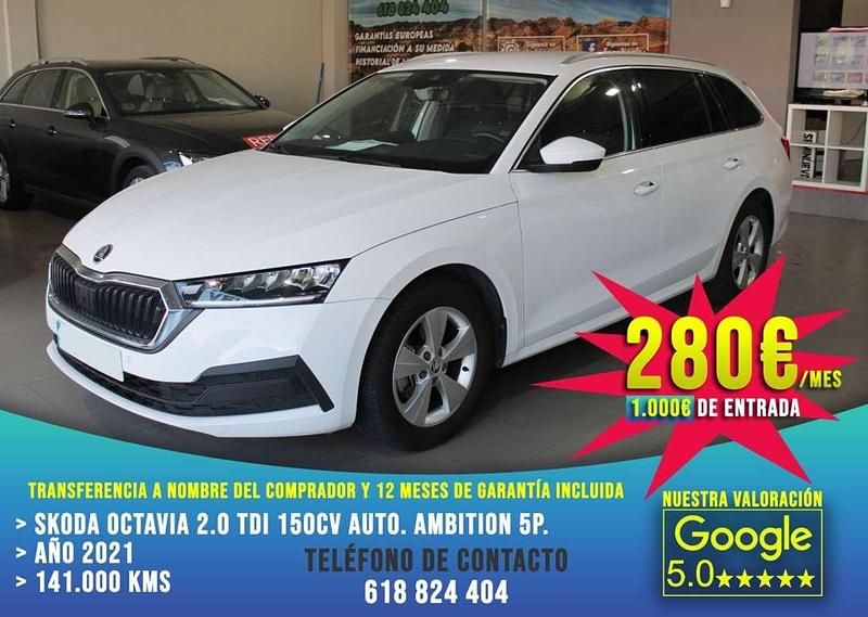 Blanco Usado 2021 Skoda Octavia Ambition Familiar | 18.990 € (Precio justo) - Imagen 1/4