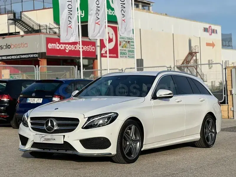 Occasion Mercedes C220 AMG line 170 PK (125 kW) 2016 Wit Stationwagen