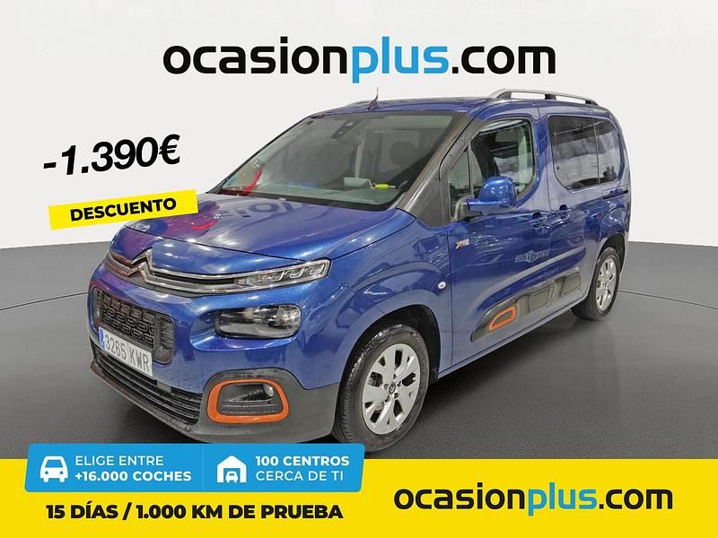 Azul Usado 2019 Citroën Berlingo Feel Familiar | 15.300 € (Precio justo) - Imagen 1/4