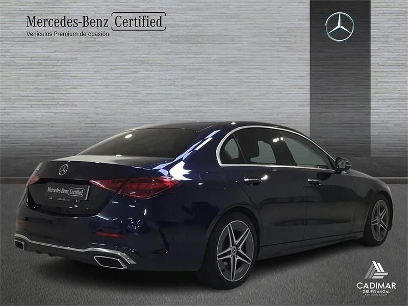 Usado Mercedes C220 AMG line 200 CV (147 kW) 2022 Azul Berlina