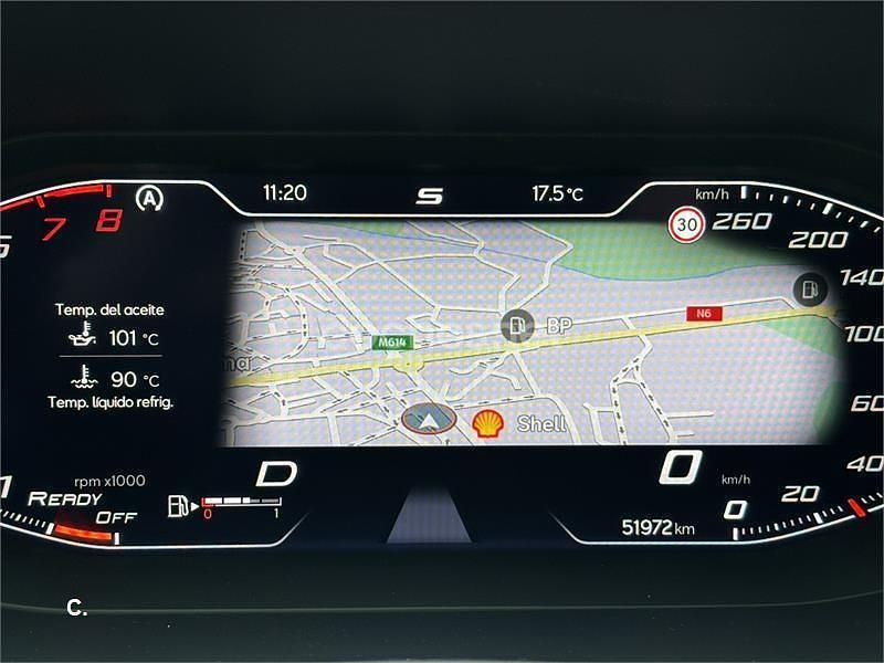 Usado Seat Leon FR 150 CV (110 kW) 2021 Negro Berlina