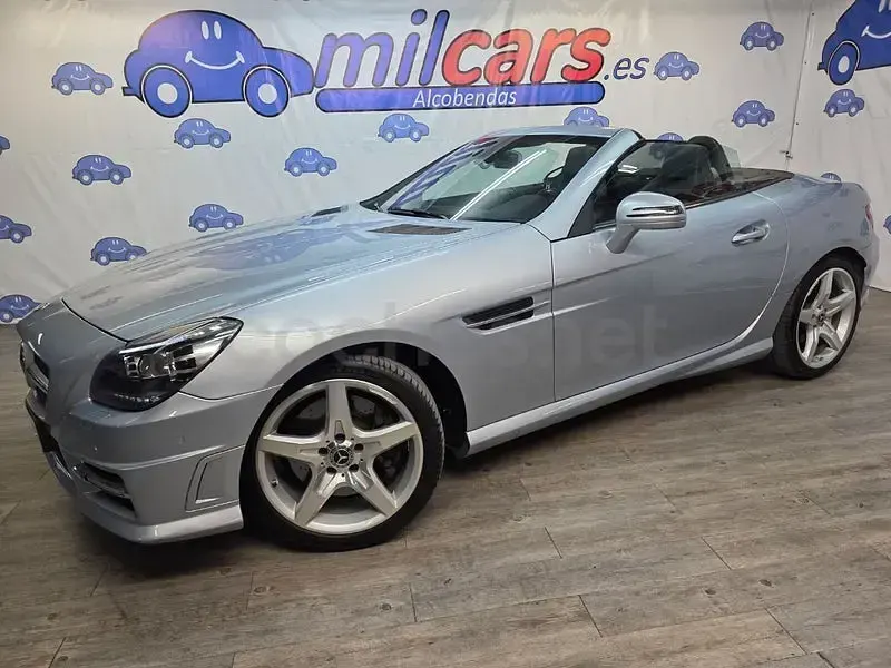 Usado Mercedes SLK200 184 CV (135 kW) 2016 Gris / plata Descapotable