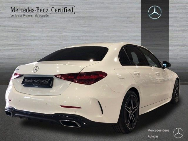 Usado Mercedes C220 AMG line 200 CV (147 kW) 2021 Blanco polar
