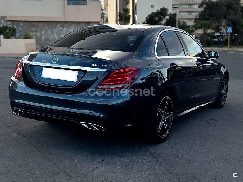 Usado Mercedes C220 AMG line 170 CV (125 kW) 2015 Negro Berlina