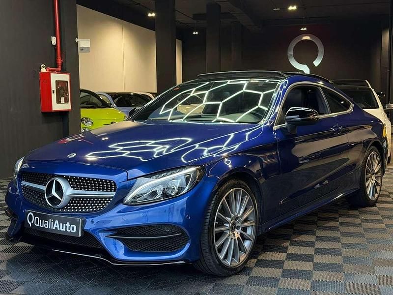 Usado Mercedes C200 184 CV (135 kW) 2018 Azul Coupe