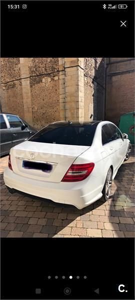 Usado Mercedes C200 Avantgarde 136 CV (100 kW) 2013 Blanco Berlina