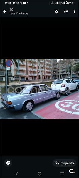 Usado Mercedes 190 126 CV (92 kW) 1991 Azul Berlina