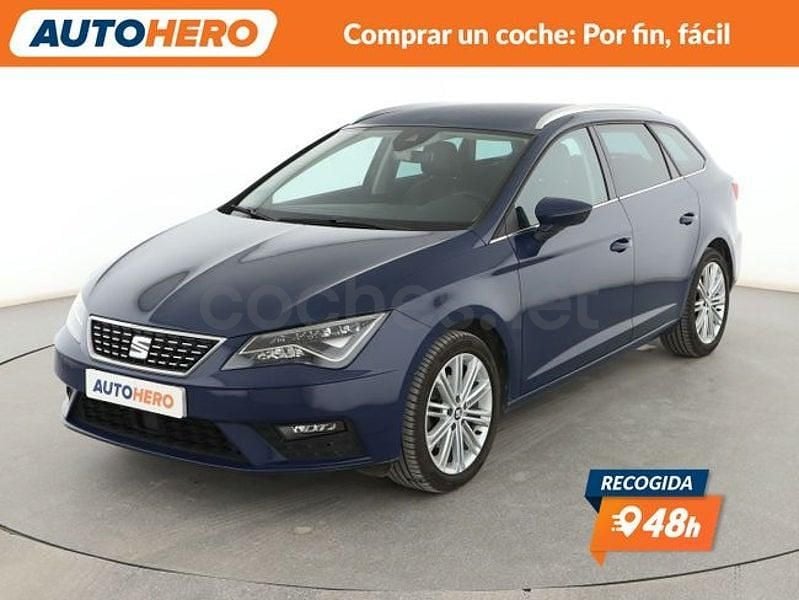 Usado Seat Leon XCELLENCE 150 CV (110 kW) 2018 Azul Familiar