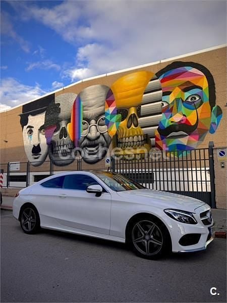Usado Mercedes C250 AMG line 204 CV (150 kW) 2016 Blanco Coupe