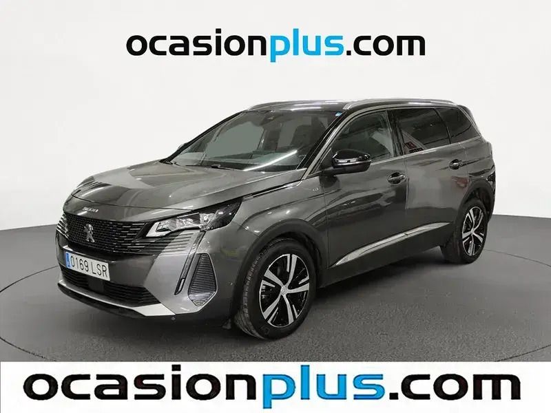 Gris plata Usado 2021 Peugeot 5008 GT Monovolumen | 21.173 € (Precio justo) - Imagen 1/4