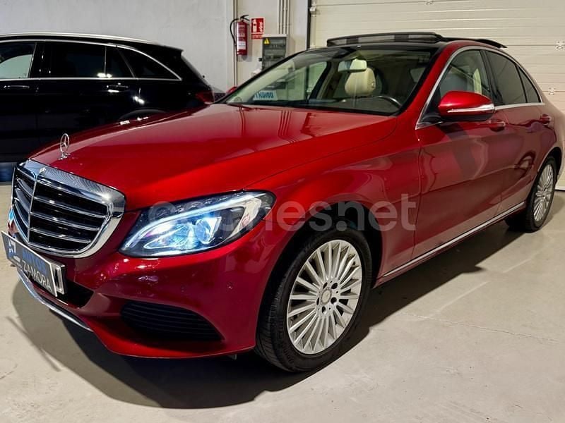 Granate Usado 2016 Mercedes C200 Exclusive Berlina | 17.990 € (Precio justo) - Imagen 1/4