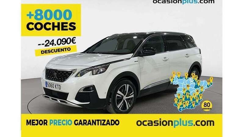 Blanco Usado 2019 Peugeot 5008 GT-line Monovolumen | 24.091 € (Precio justo) - Imagen 1/4