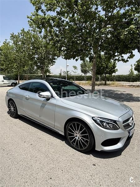 Usado Mercedes C220 AMG line 170 CV (125 kW) 2016 Gris / plata Coupe
