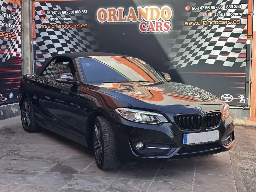 Usado BMW 218 Sport Line 136 CV (100 kW) 2016 Negro Descapotable