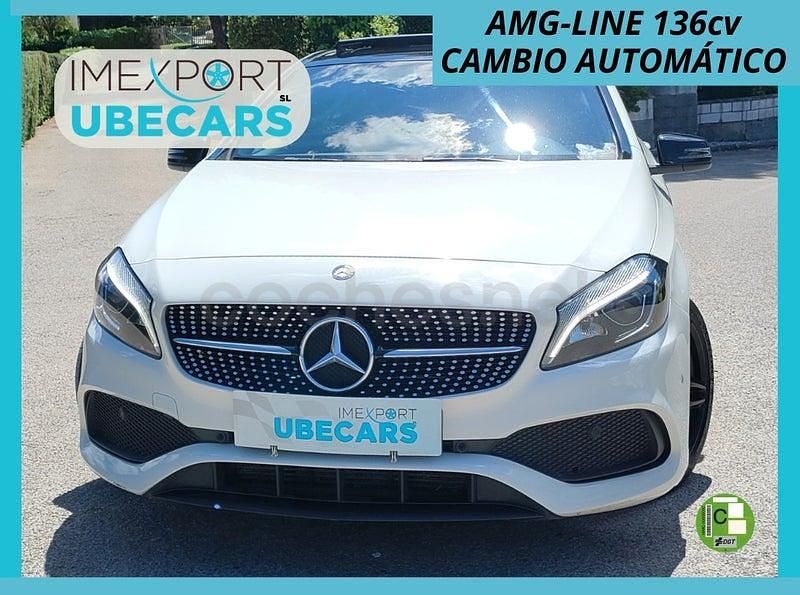 Usado Mercedes A200 AMG line 136 CV (100 kW) 2016 Blanco Berlina