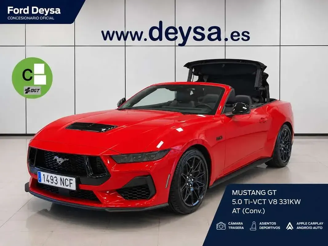 Usado Ford Mustang GT 450 CV (330 kW) 2025 Rojo Descapotable