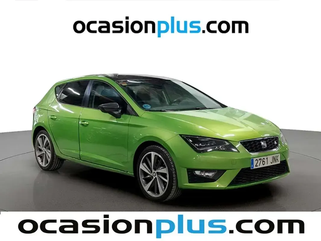 Usado Seat Leon FR 184 CV (135 kW) 2016 Verde Utilitario