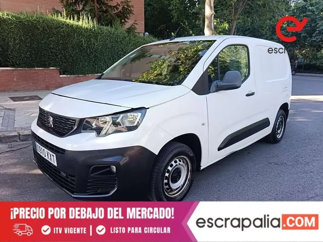 Usado Peugeot Partner S 102 CV (75 kW) 2019 Blanco Monovolumen