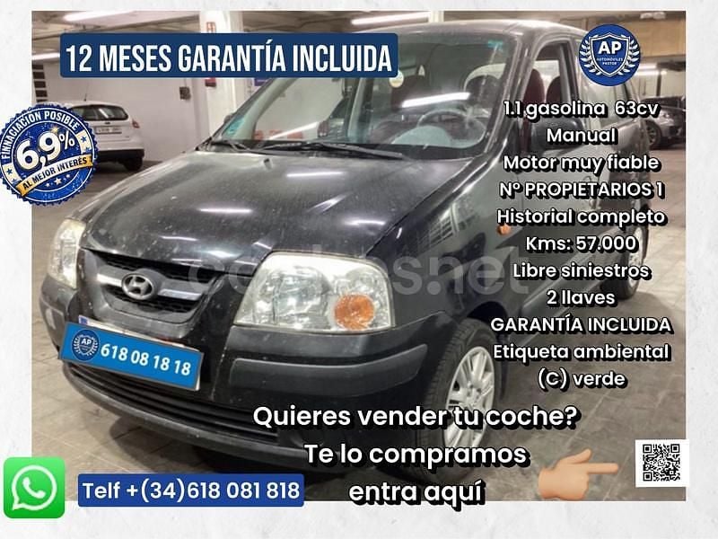 Negro Usado 2006 Hyundai Atos GLS Utilitario | 3500 € (Precio justo) - Imagen 1/4